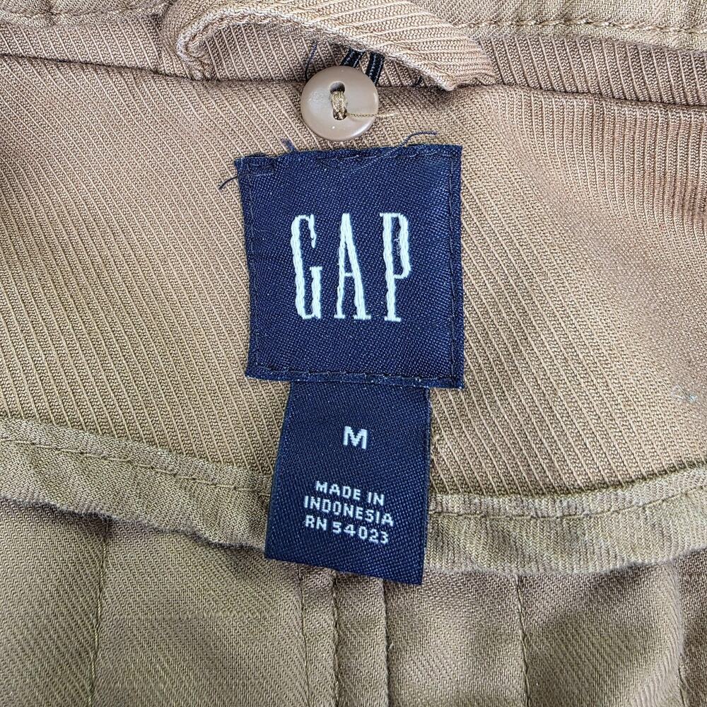GAP Jacket Womens Medium Beige Faux Fur Collar Detachable Lining Twill Barn Coat - Picture 2 of 16